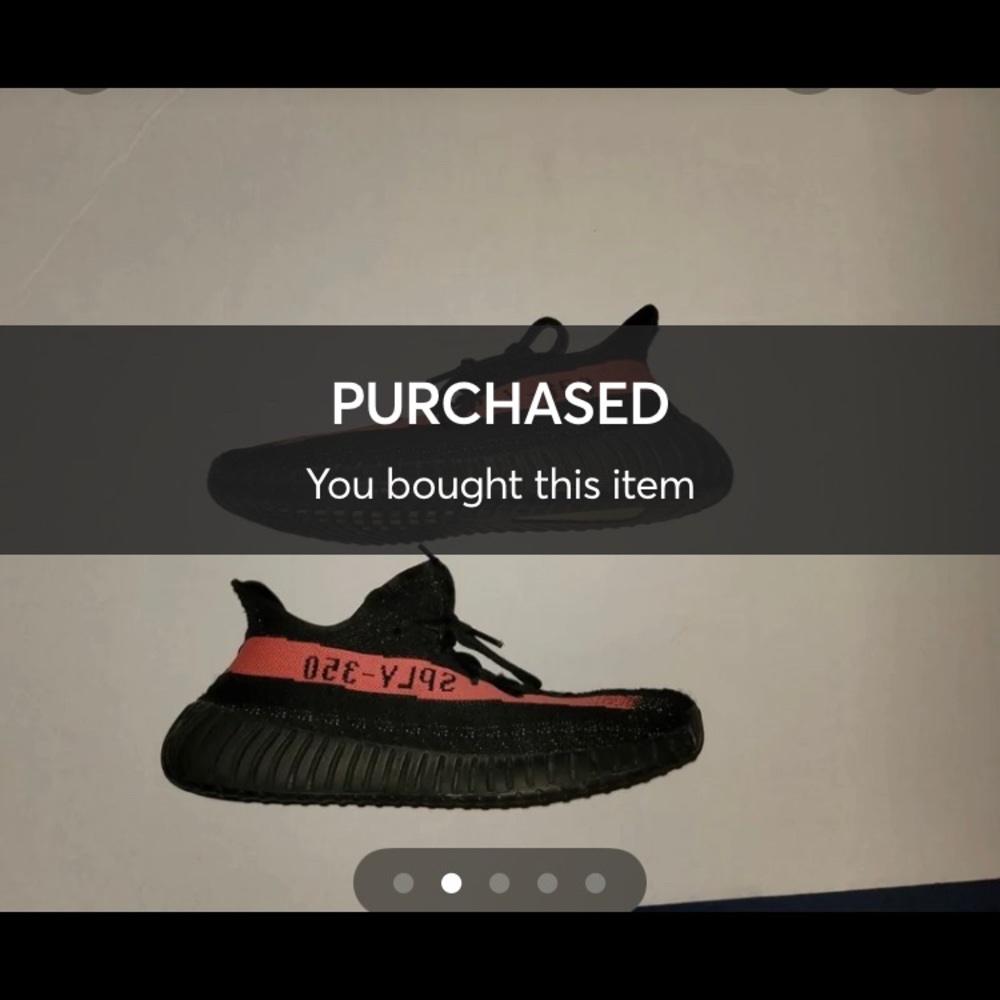 Yeezy 350 v2 core red,used,replacement box